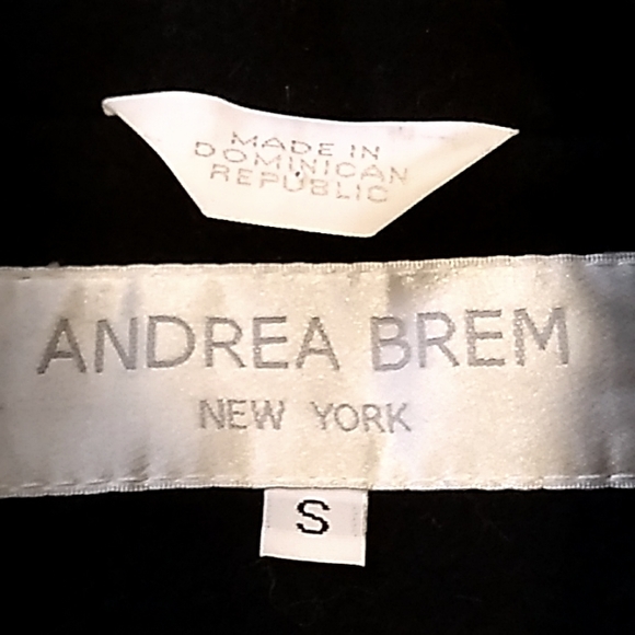 Andrea Brem Womens Black Wool Double Breasted Pea Coat. Sz Small - Picture 8 of 9